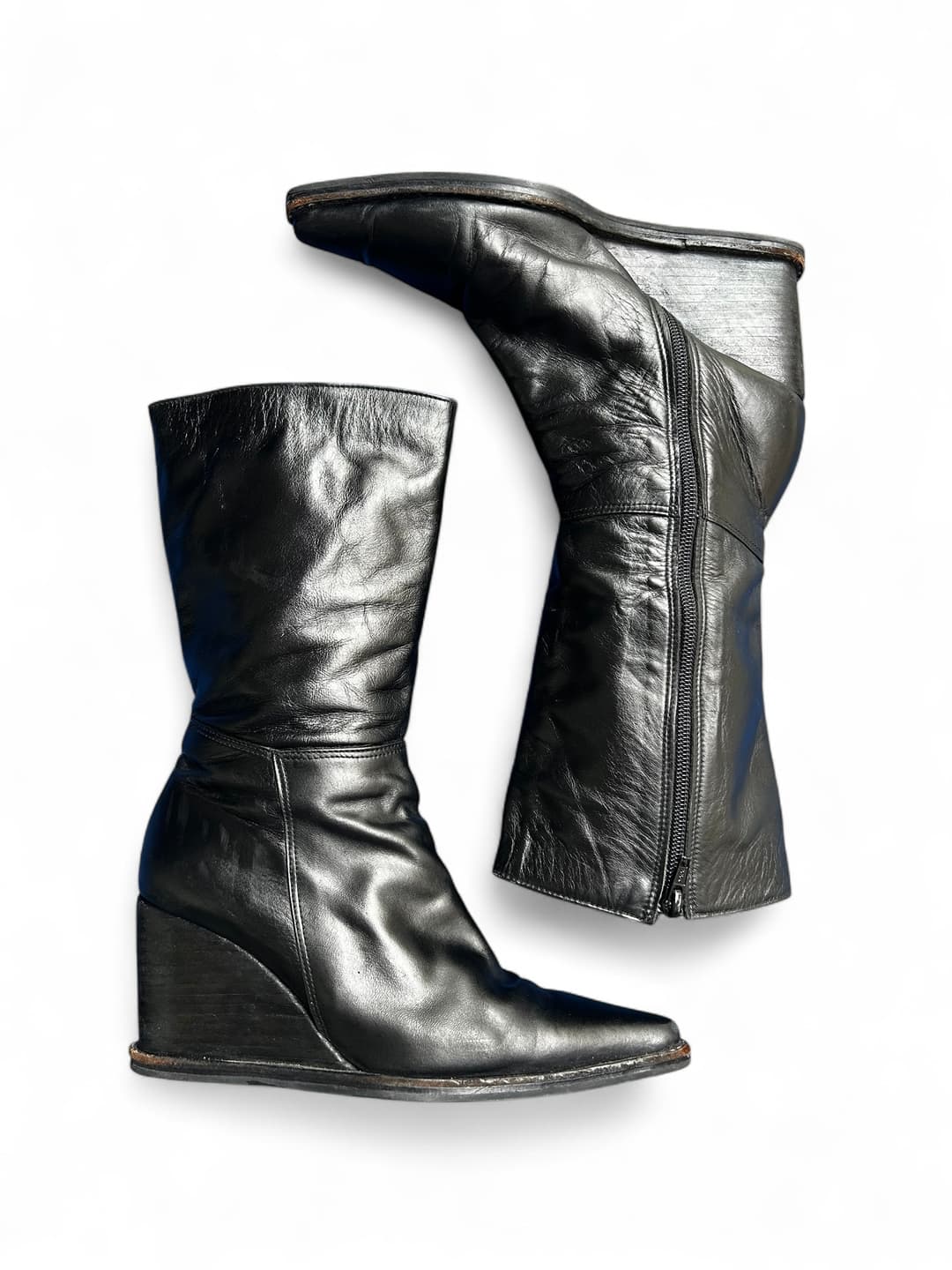 Botas cuero en punta